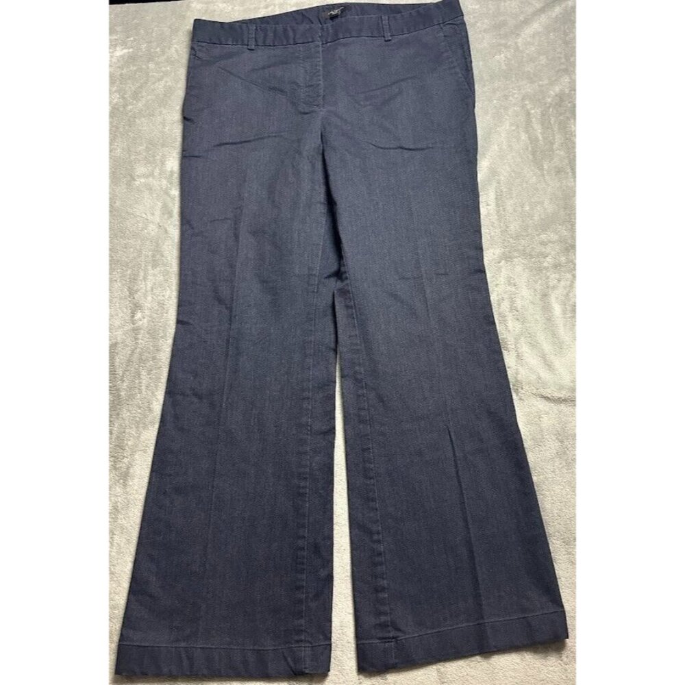 Ann Taylor Dark Navy Wide-Leg Dress Pants